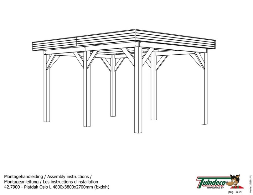 Tuindeco Platdak Oslo L Assembly instructions
