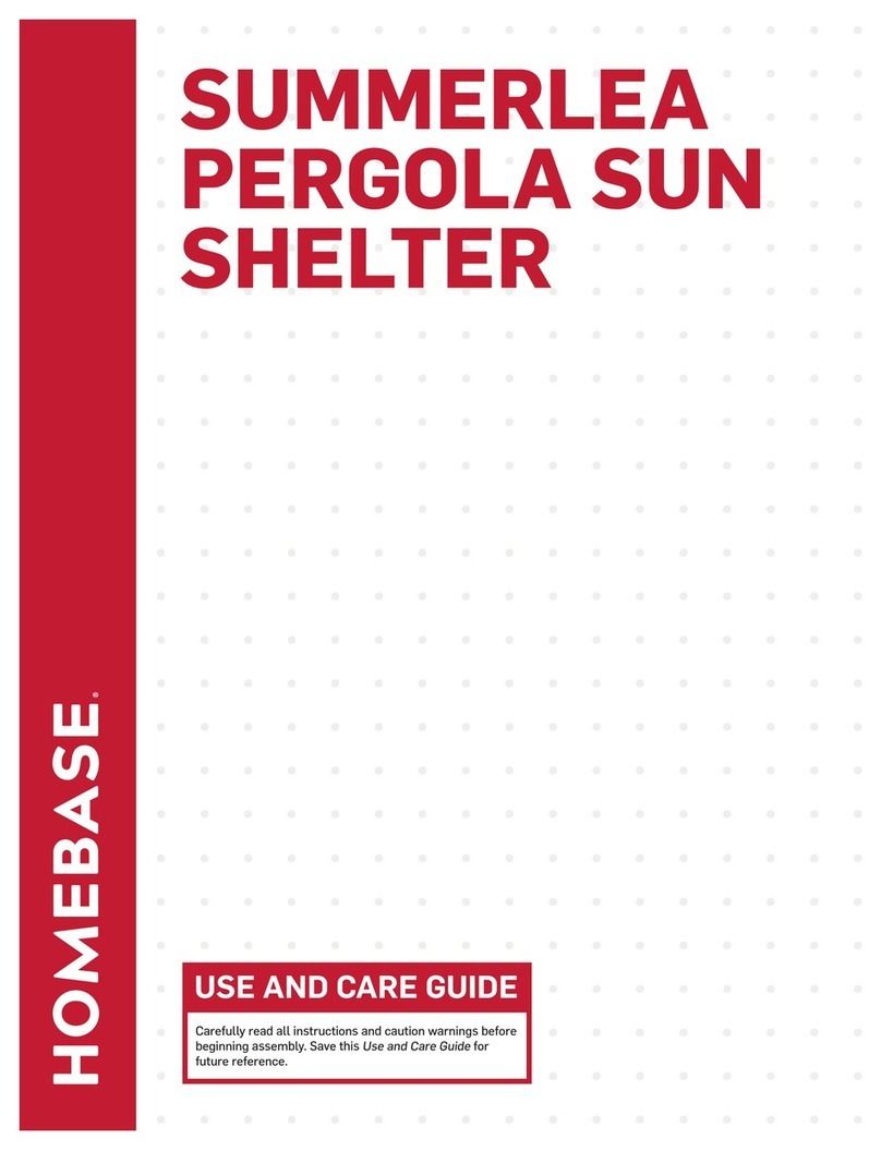 Homebase SUMMERLEA PERGOLA SUN SHELTER Use and care guide