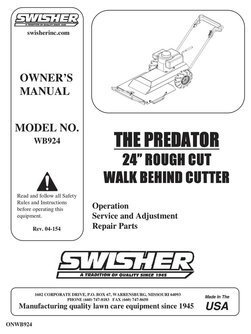 Swisher Predator WB924 User manual