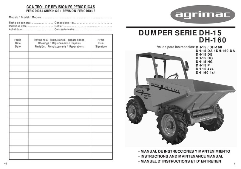agrimac DH-15 Instruction and maintenance manual