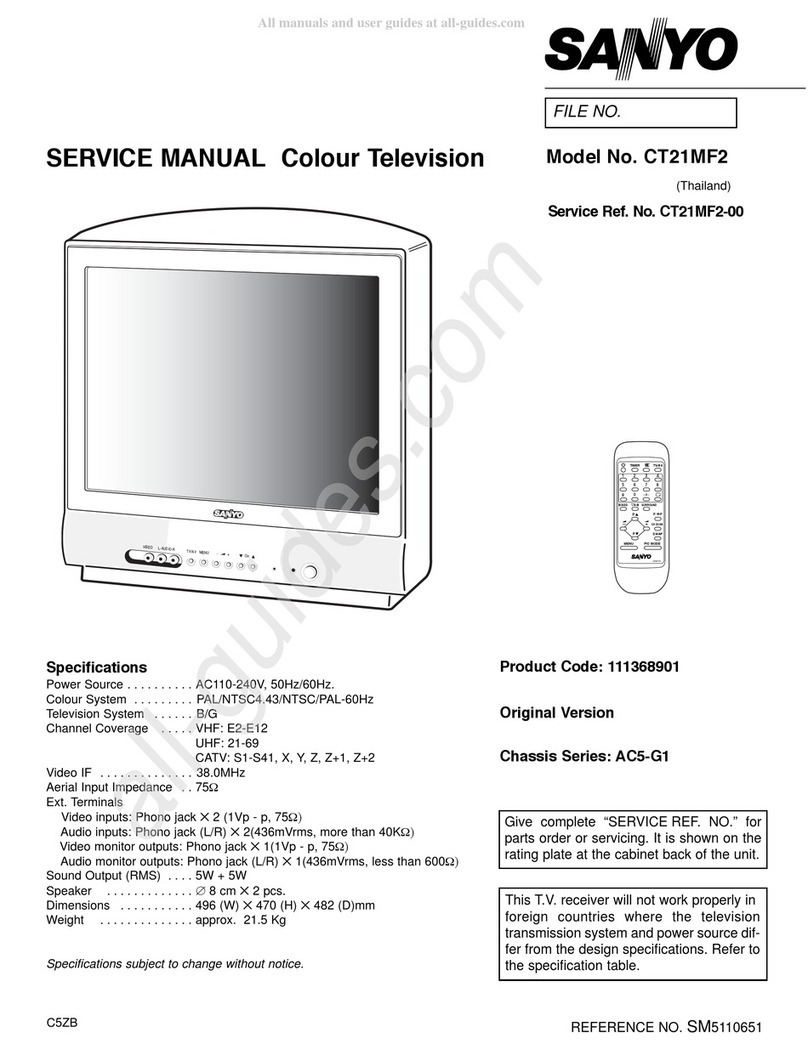 Sanyo CT21MF2 User manual