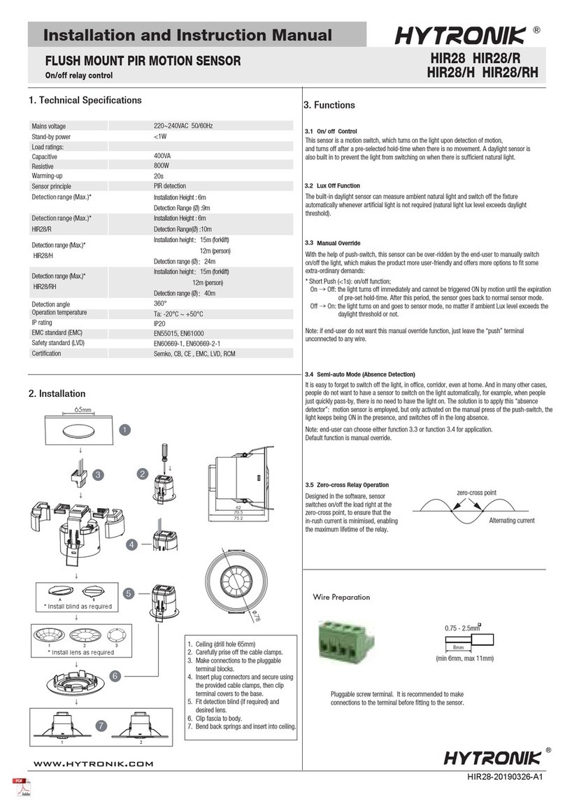 Hytronik HIR28 Quick guide