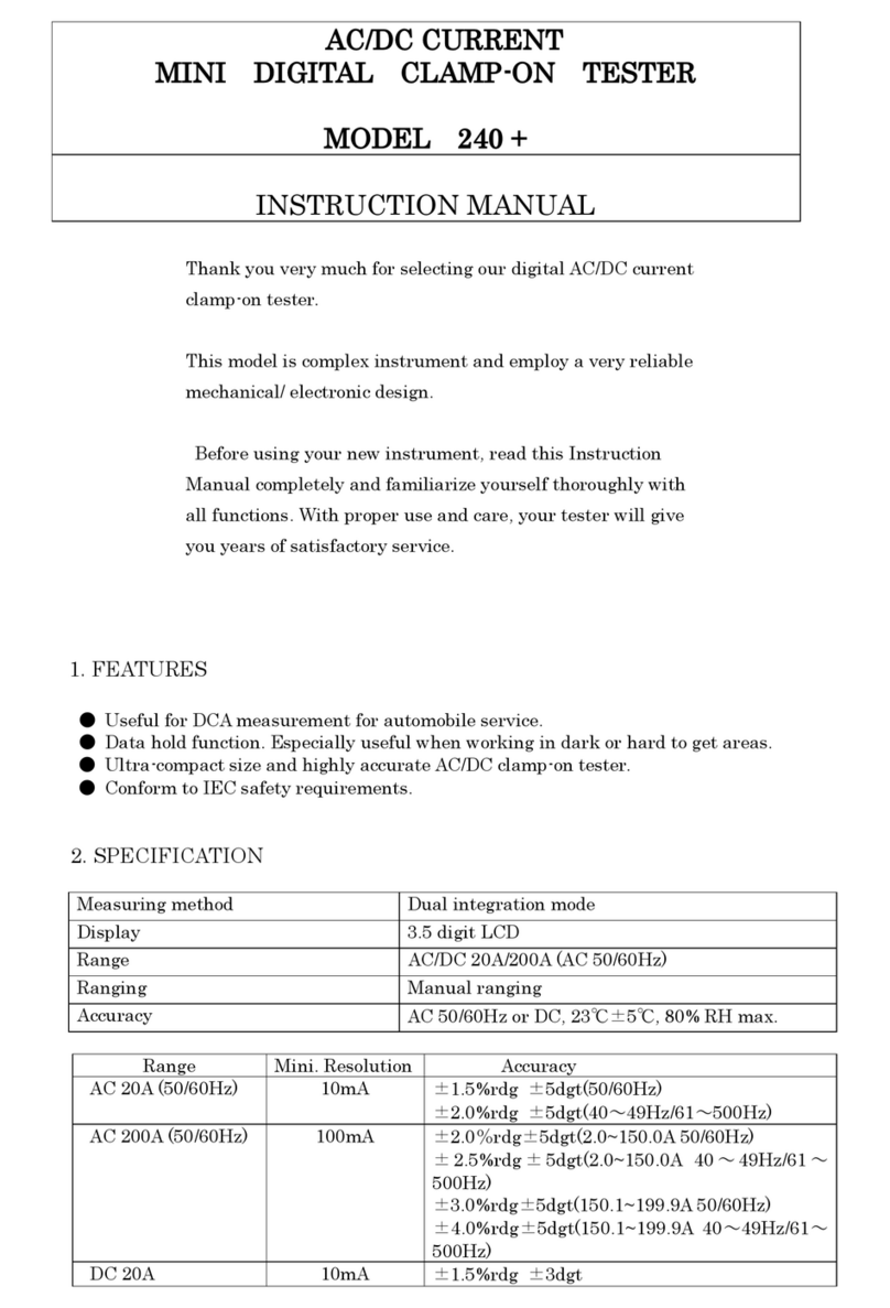 MULTI MEASURING INSTRUMENTS 240+ instruction manual