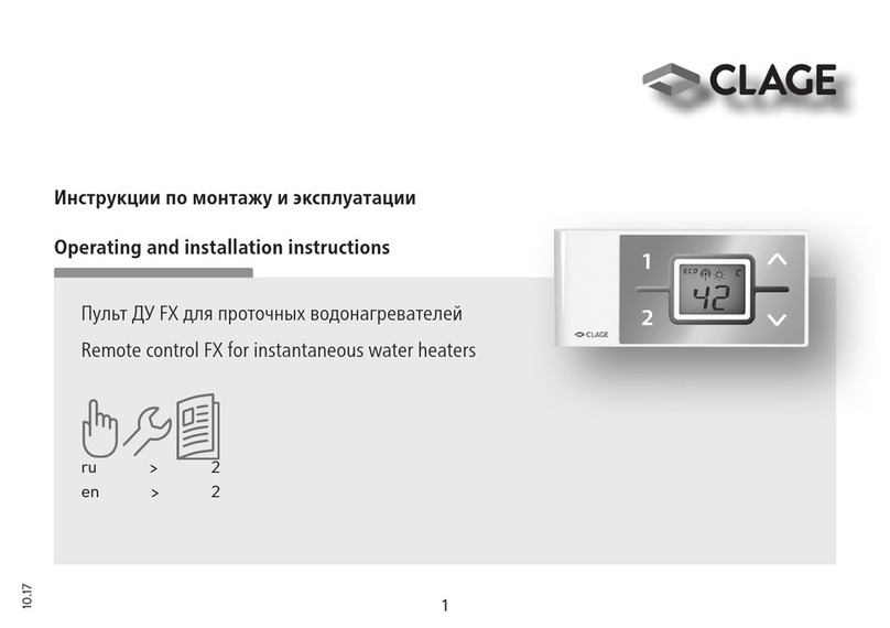 clage FX User manual