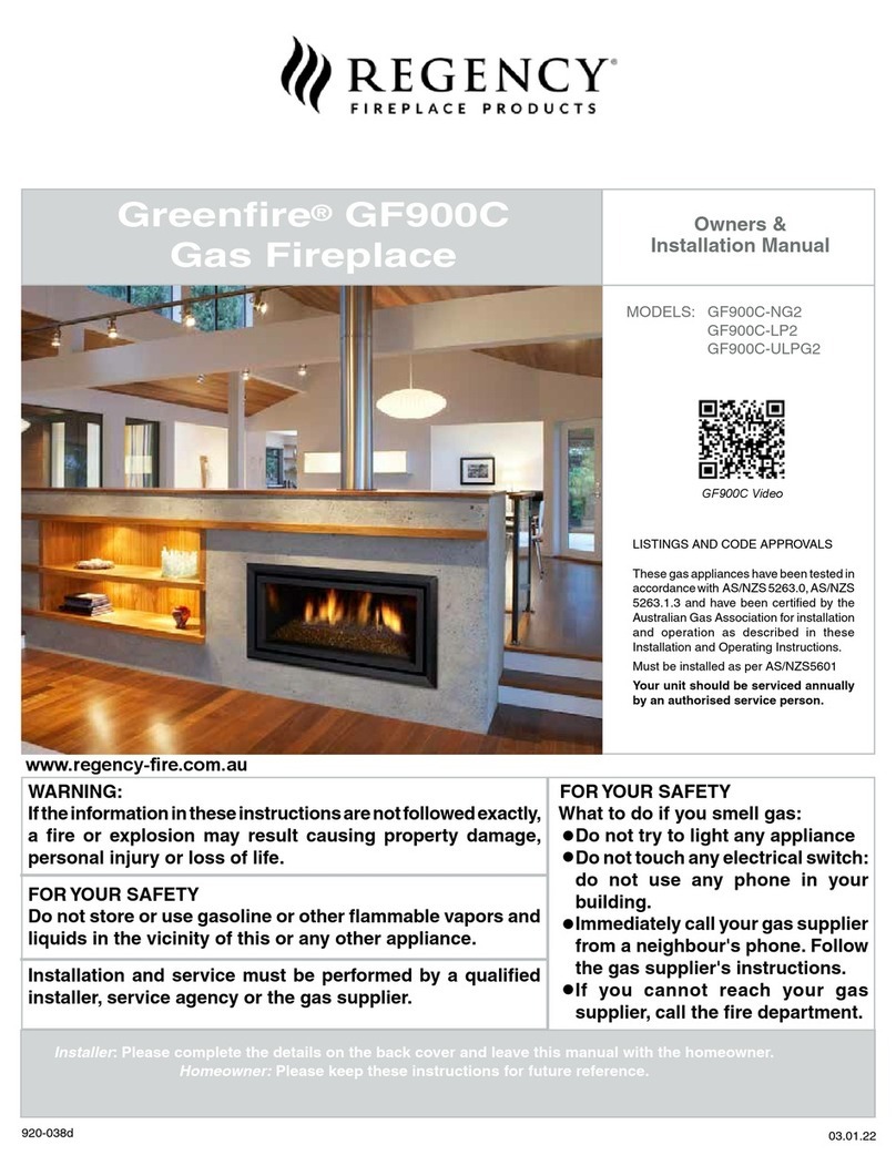 Regency Greenfire GF900C Quick start guide