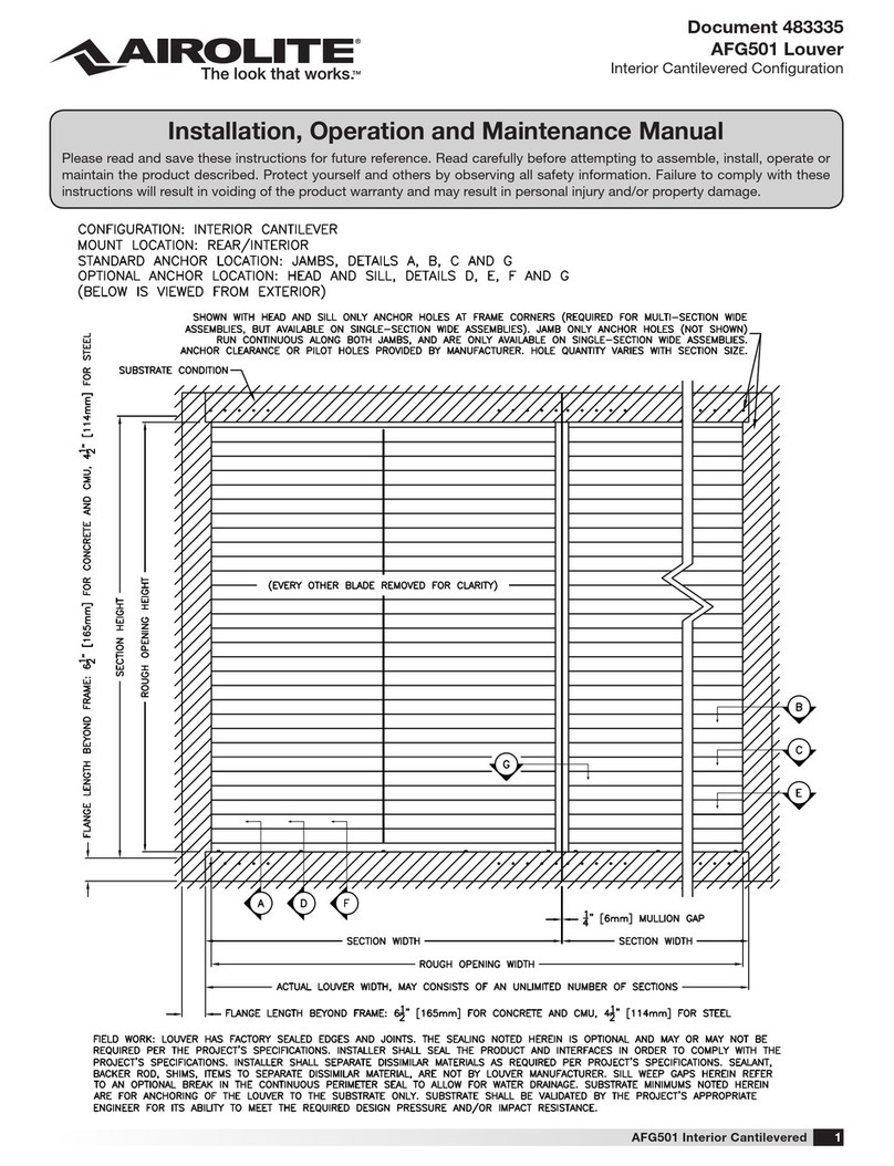 Airolite AFG501 Installation, operation and maintenance manual
