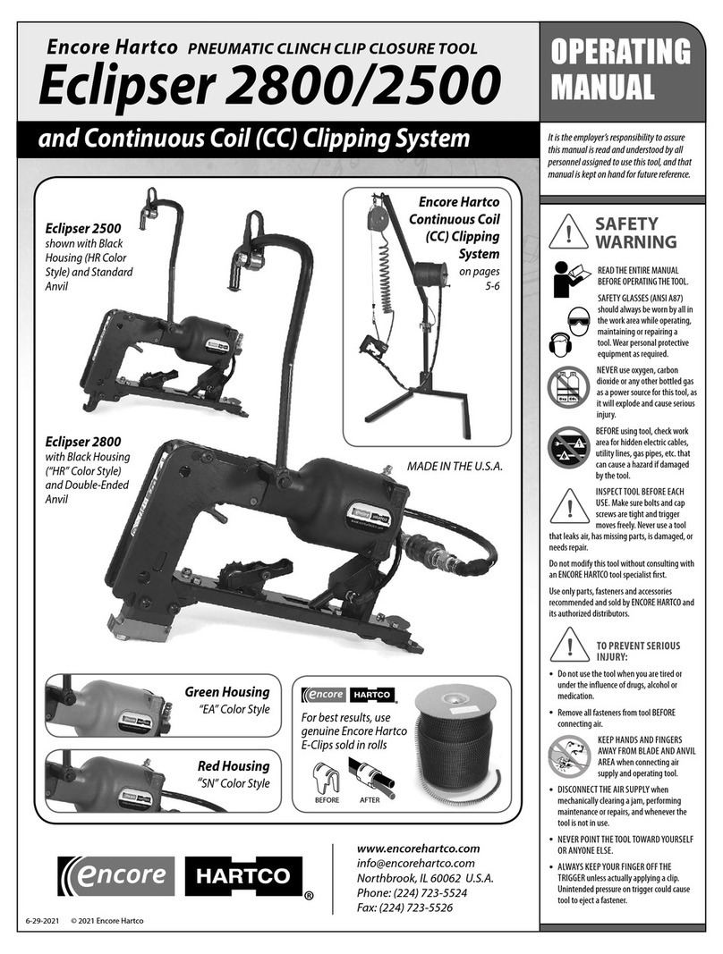 Encore Hartco Eclipser 2800 operating manual