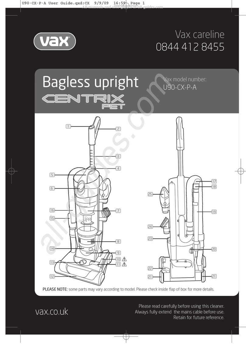 Vax U90-CX-P-A User manual