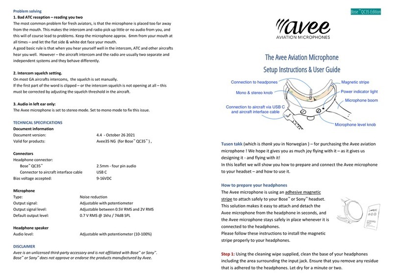 Avee Bose QC35 quick start guide