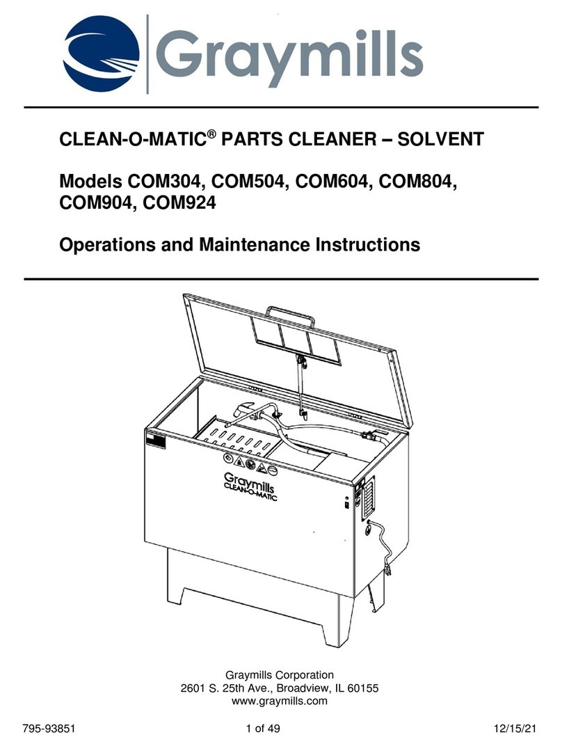 Graymills CLEAN-O-MATIC COM304 Troubleshooting guide