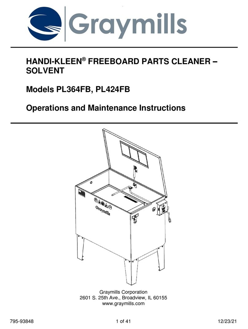 Graymills HANDI-KLEEN PL364FB Operation and maintenance instructions Graymills HANDI-KLEEN PL364FB Operation and maintenance instructions