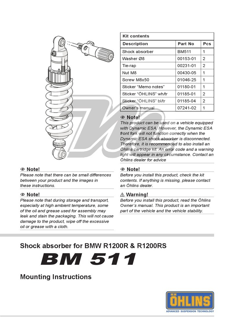 Ohlins BM 511 Mounting instructions