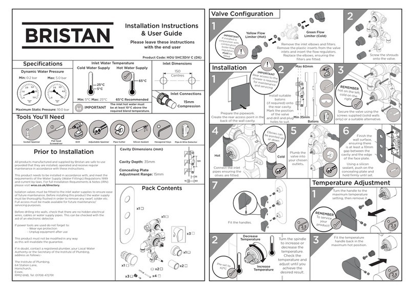 Bristan HOU SHC3DIV C Wiring diagram Bristan HOU SHC3DIV C Wiring diagram