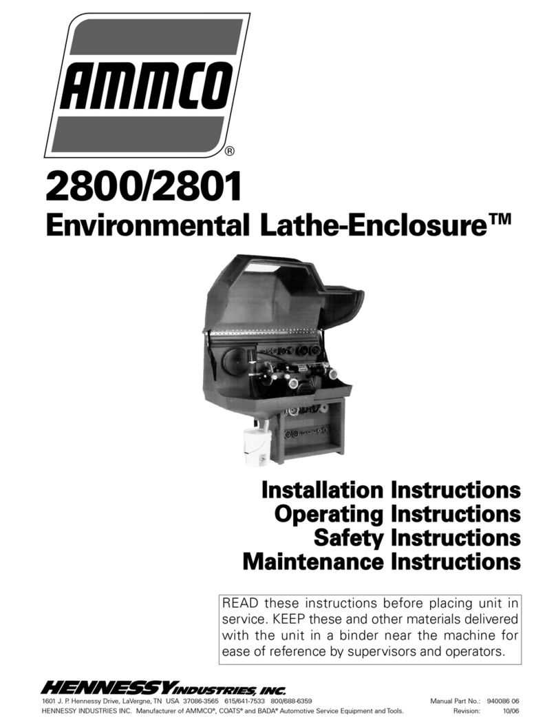 HENNESSY INDUSTRIES AMMCO 2800 installation instructions