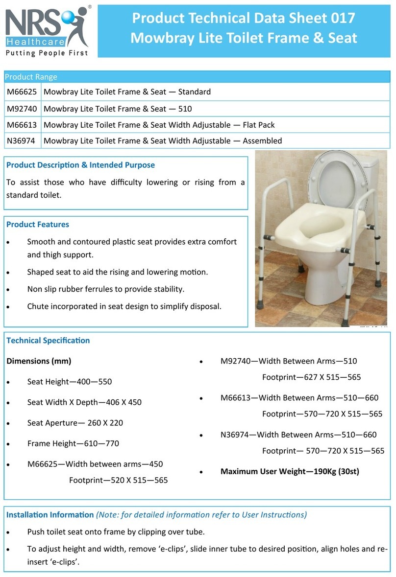 NRS Healthcare Mowbray Lite M66625 Product data sheet NRS Healthcare Mowbray Lite M66625 Product data sheet