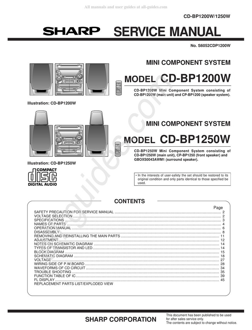 Sharp CD-BP1200W User manual