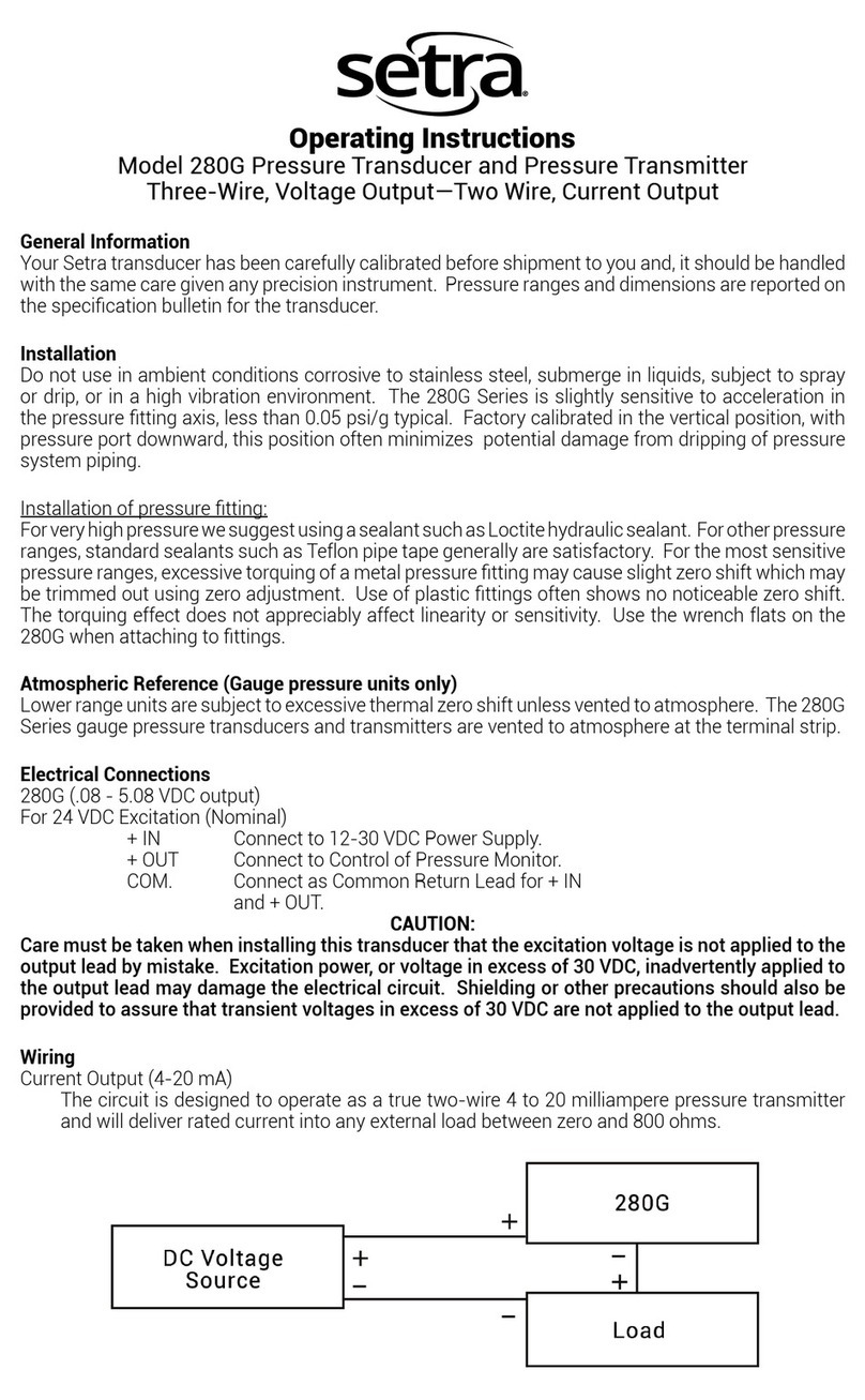 Setra Systems 280G User manual