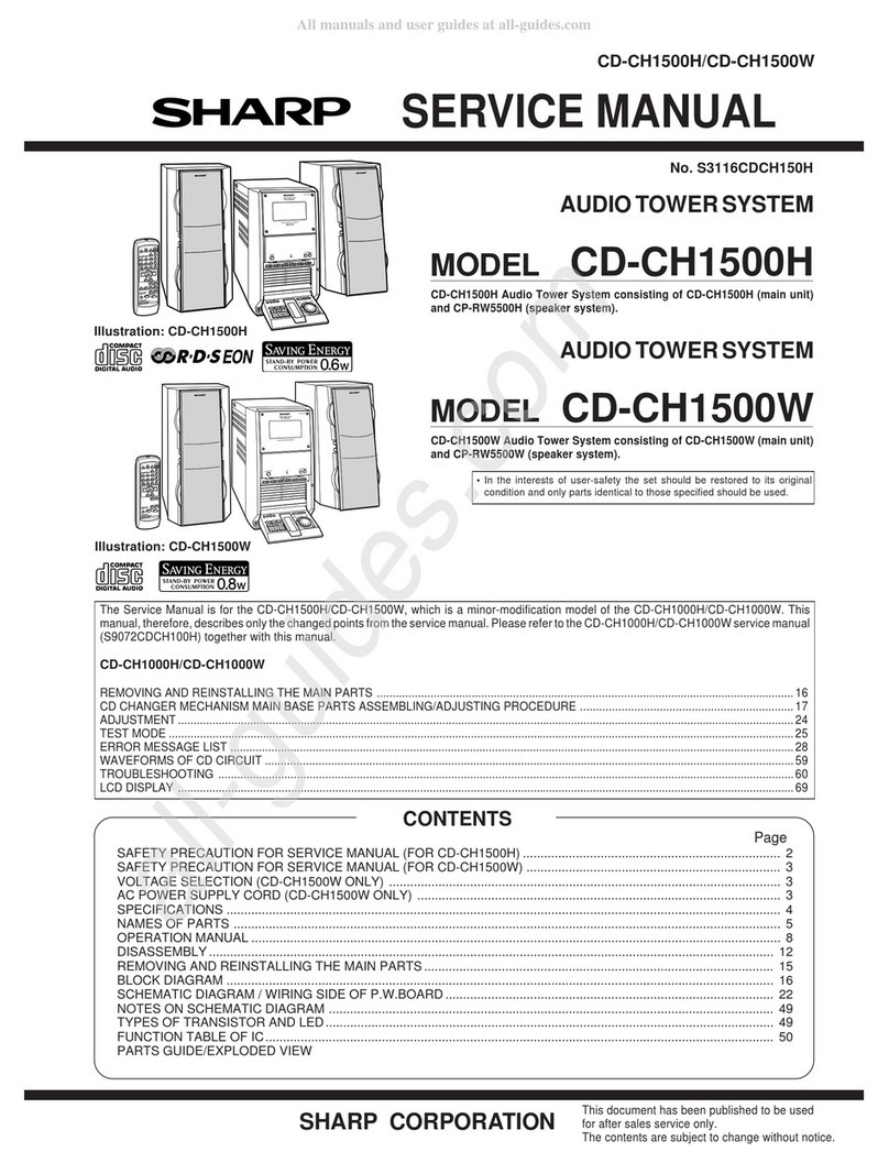 Sharp CD-CH1500H User manual