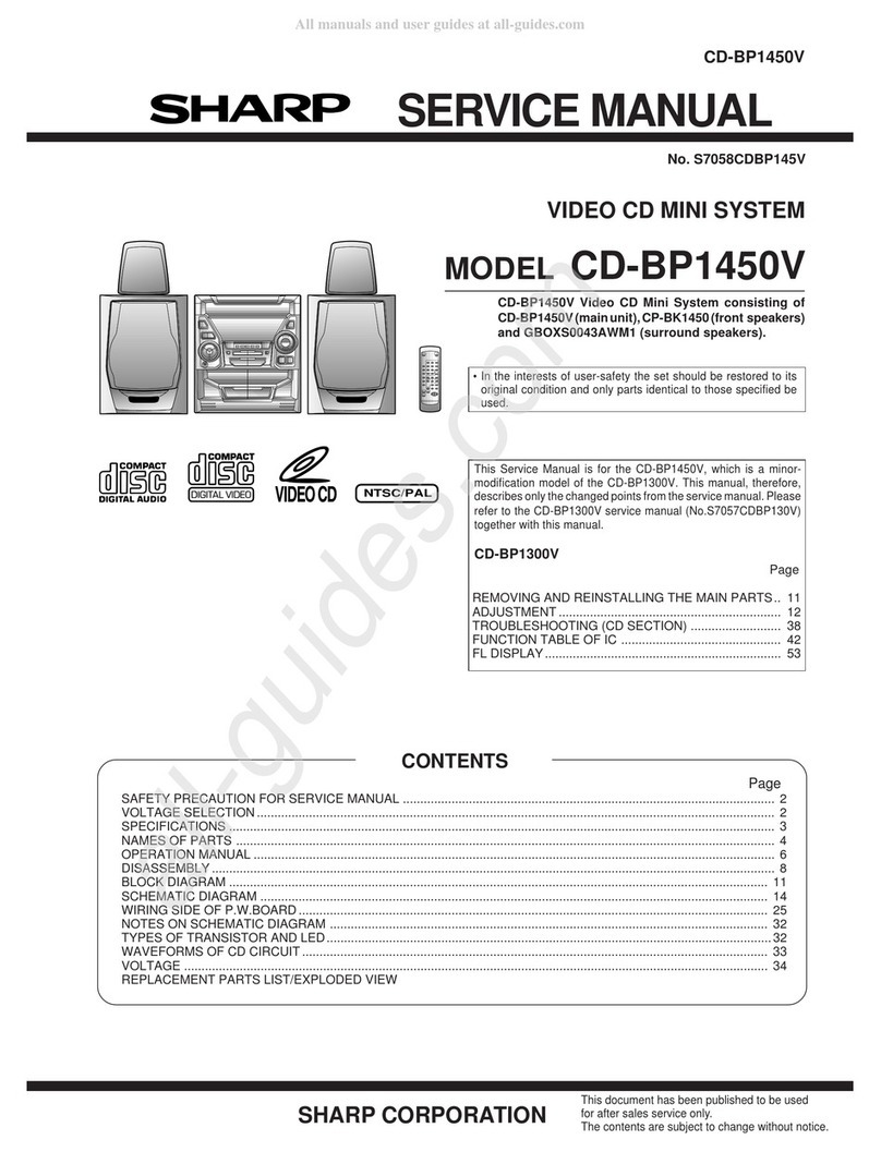 Sharp CD-BP1450V User manual
