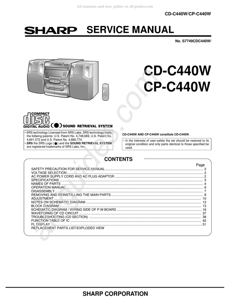 Sharp CD-C440W User manual