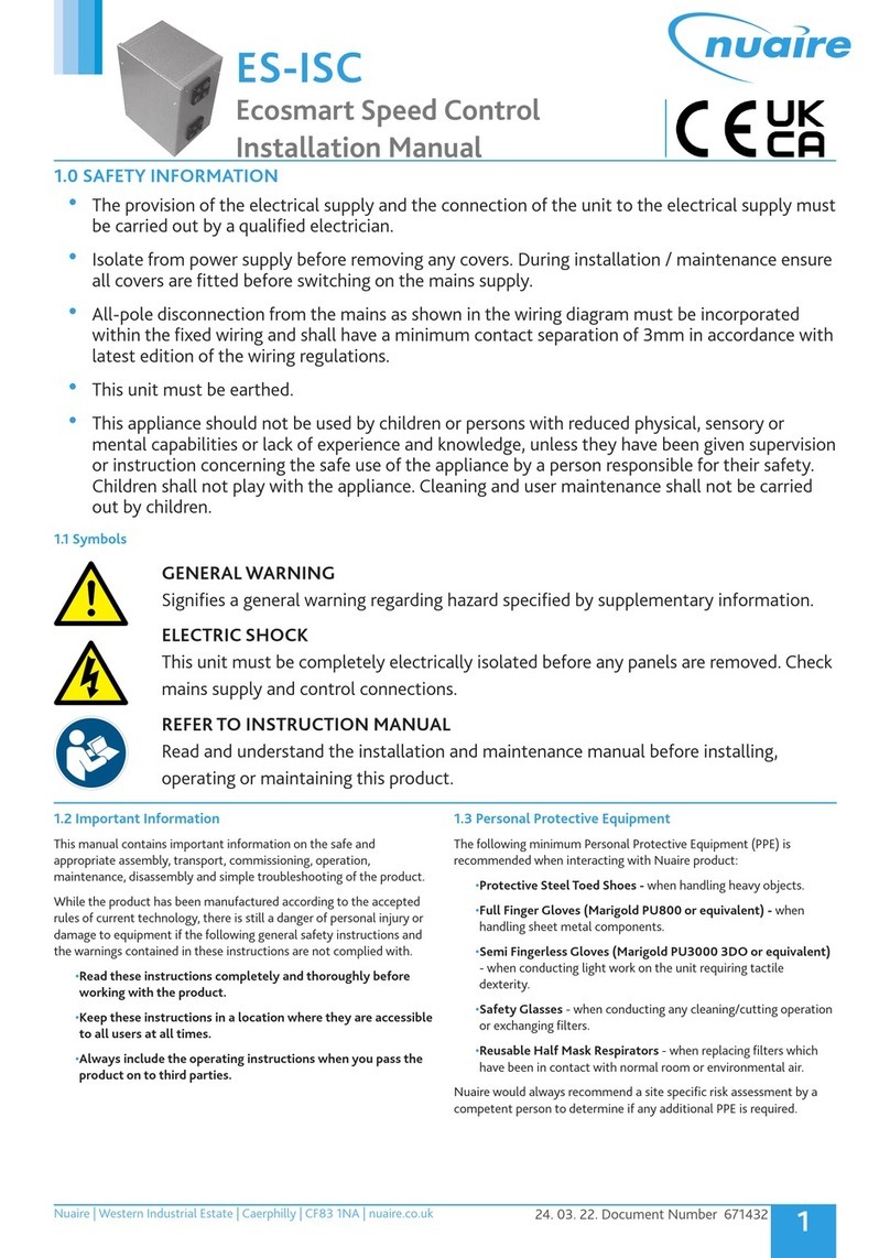 NuAire Ecosmart ES-ISC1.2A installation manual NuAire Ecosmart ES-ISC1.2A installation manual