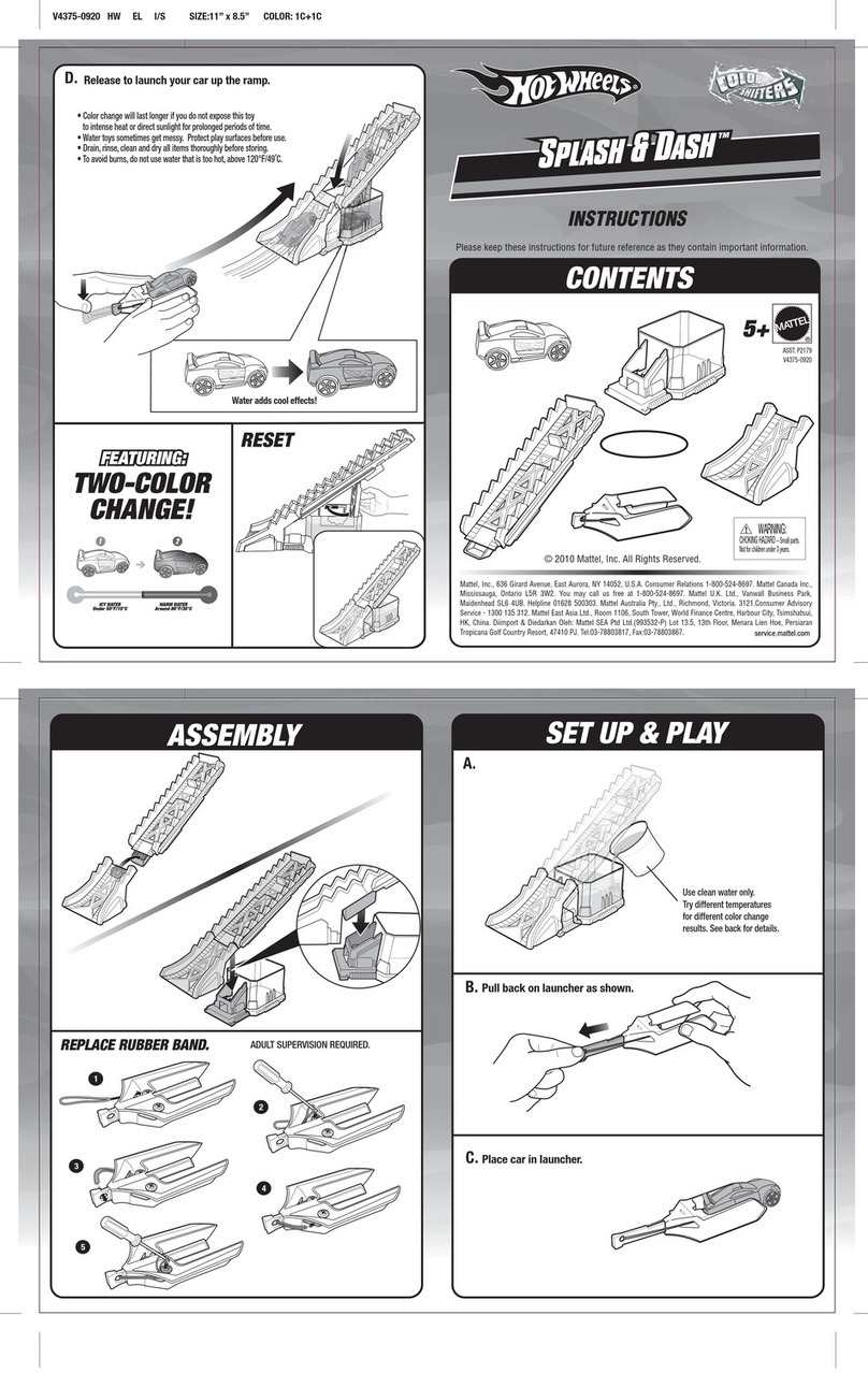 Mattel HOTWHEELS COLOR SHIFTERS SPLASH & DASH User manual