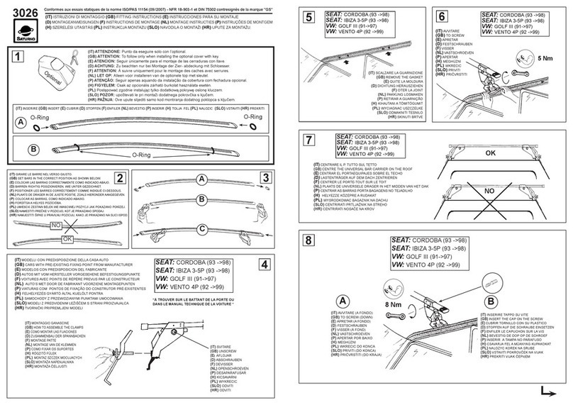 WALMEC Saturno 3026 Fitting instructions