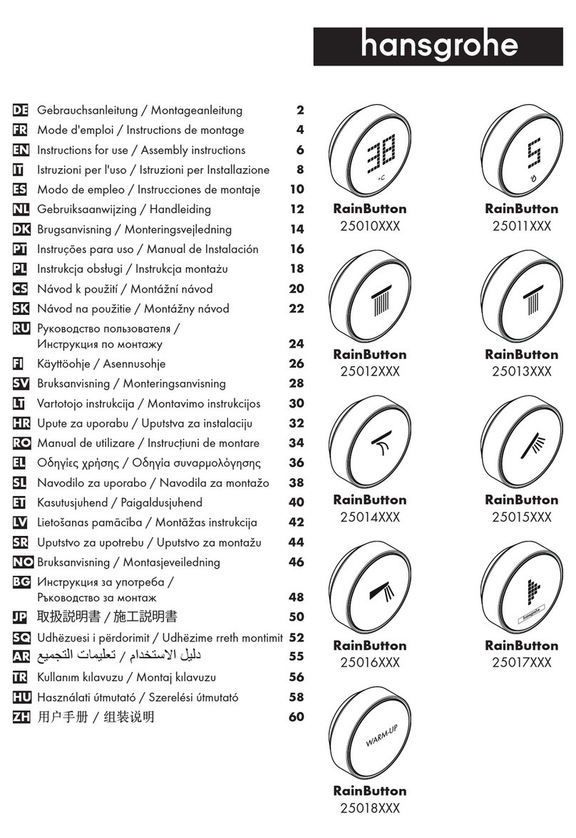 Hans Grohe RainButton Instructions for use/assembly instructions