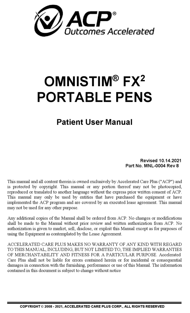 ACP OMNISTIM FX2 Patient User Manual ACP OMNISTIM FX2 Patient User Manual