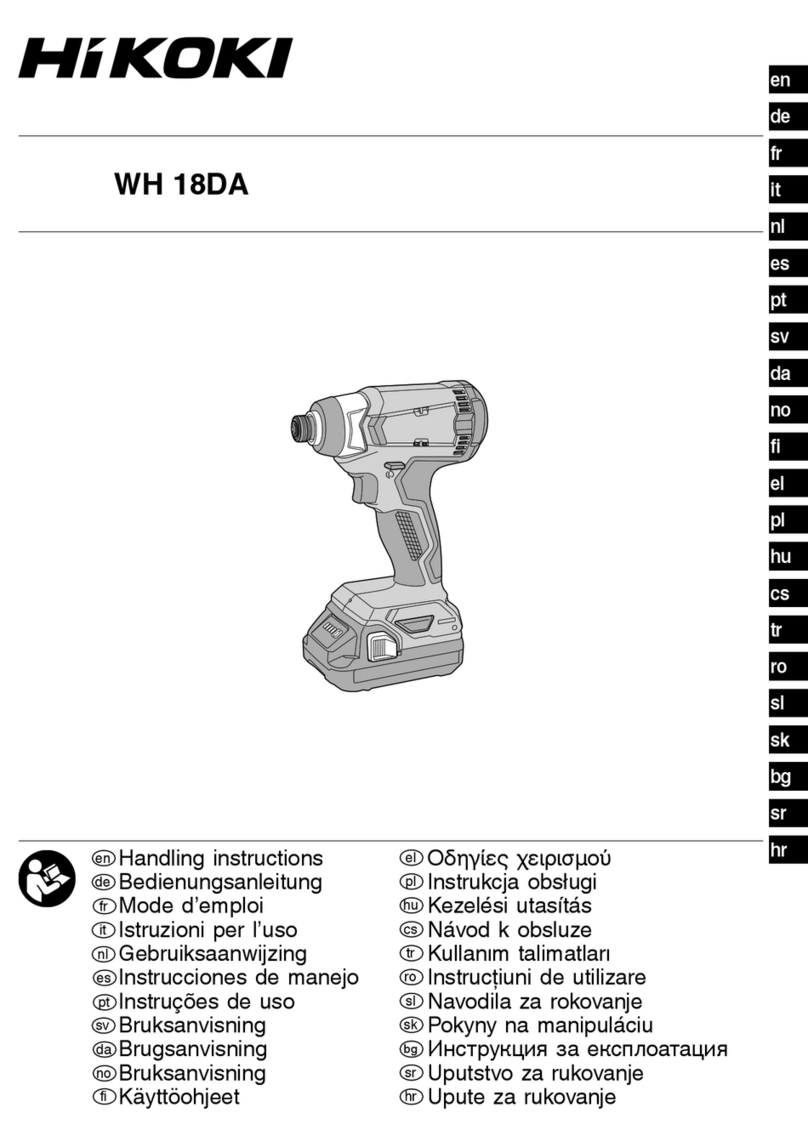 HIKOKI WH 18DA User manual HIKOKI WH 18DA User manual
