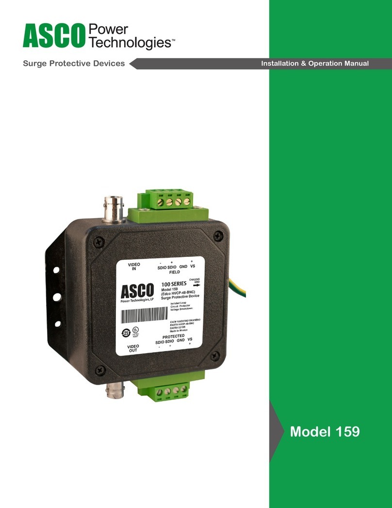 ASCO POWER TECHNOLOGIES 159 Installation & operation manual