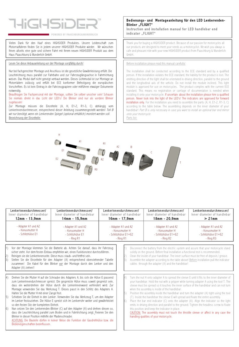 Paaschburg & Wunderlich HIGHSIDER FLIGHT Manual