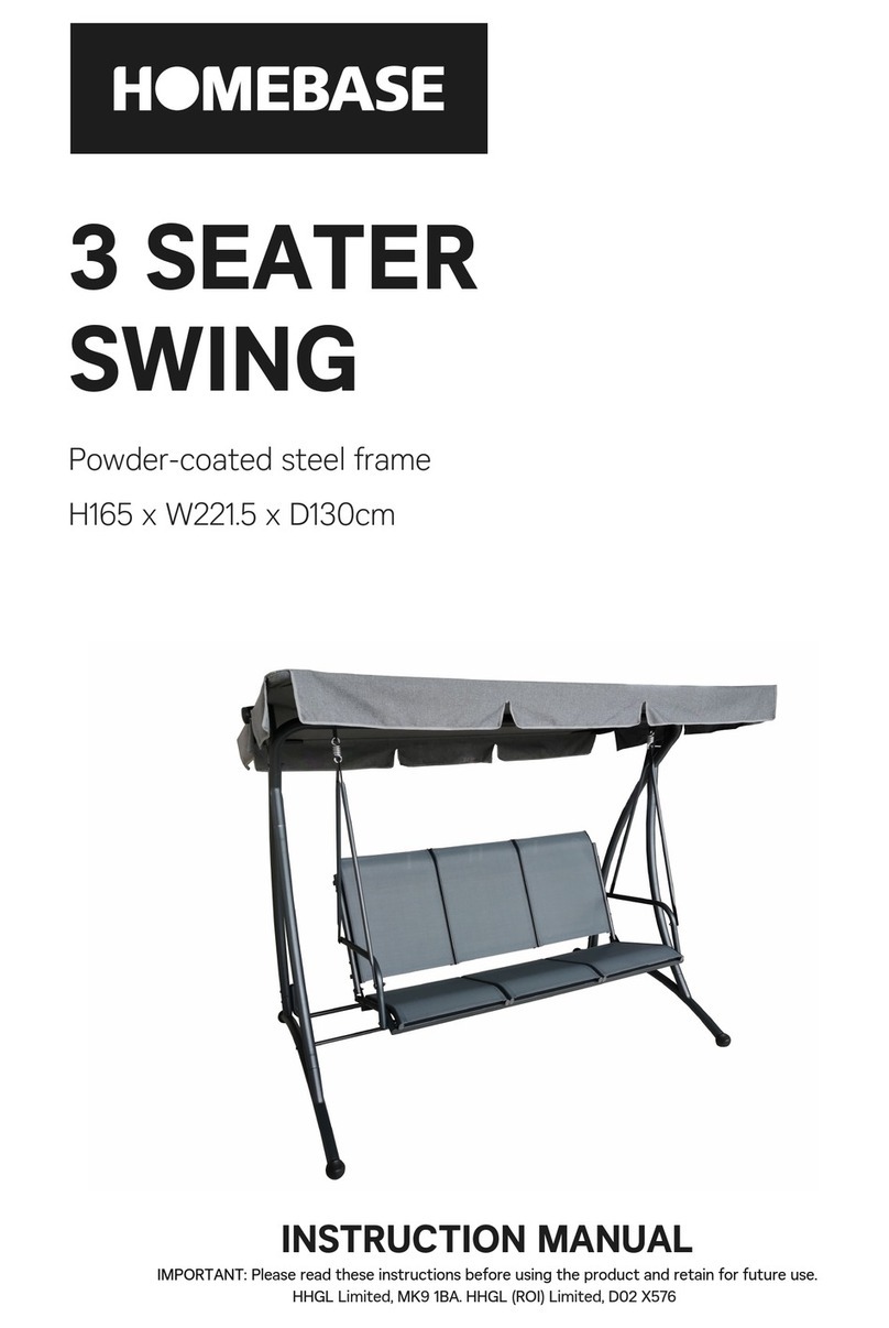 Homebase 3 SEATER SWING instruction manual