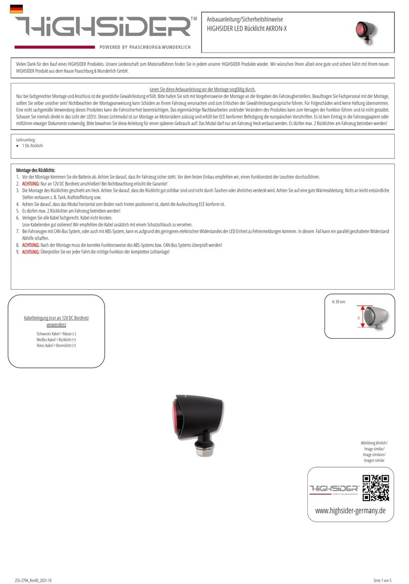 Paaschburg & Wunderlich HIGHSIDER AKRON-X Mounting and safety instructions