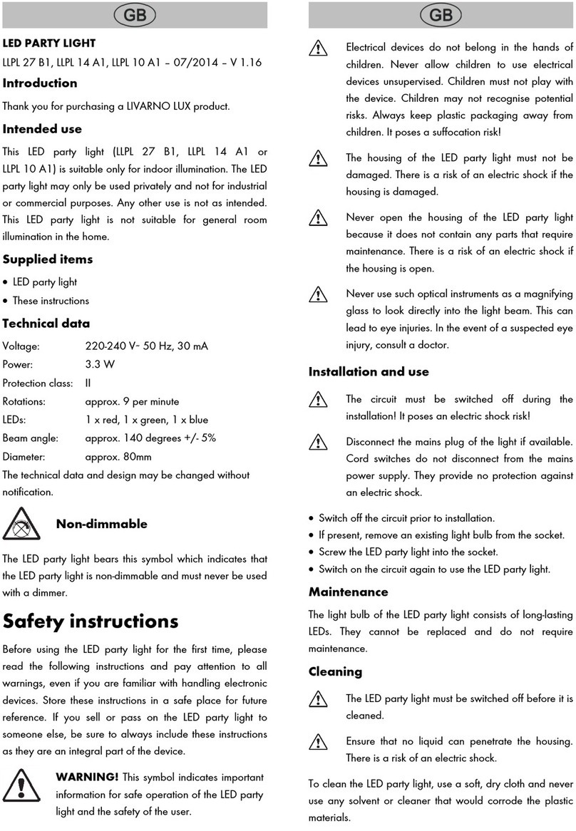 LIVARNO LUX LLPL 27 B1 manual