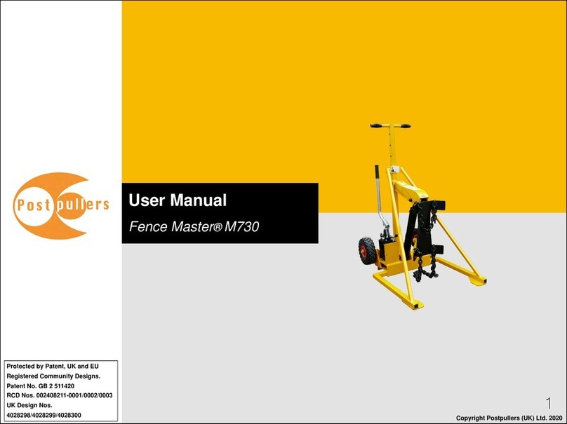 PostPullers Fence Master M730 user manual