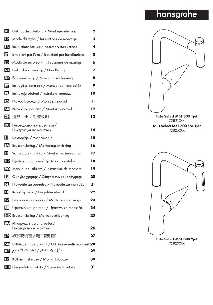 Hans Grohe Talis Select M51 300 1jet 72821 Series User manual