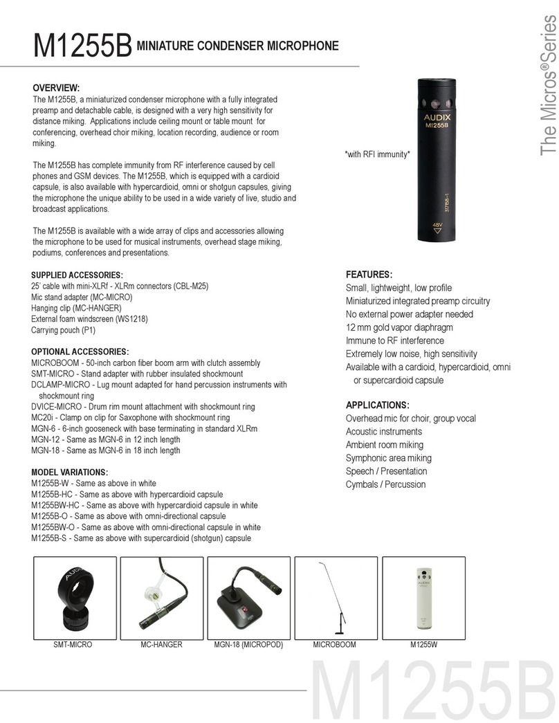 Audix M1255B Series User manual