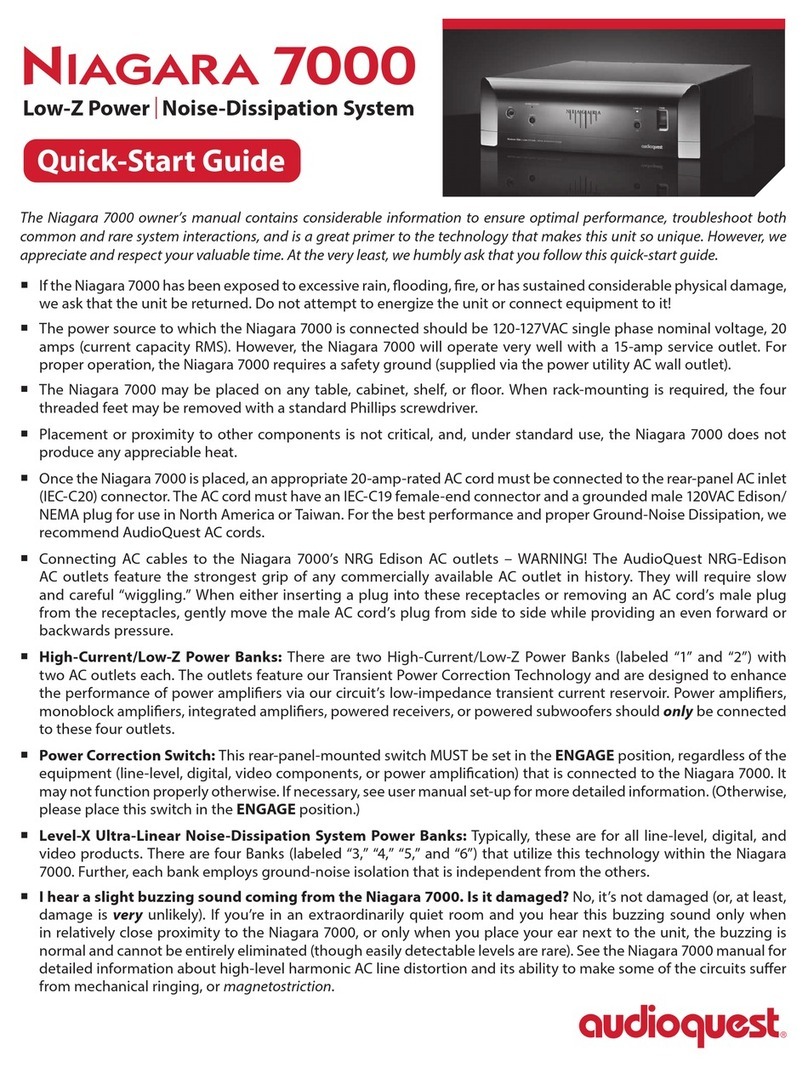 AudioQuest Niagara 7000 quick start guide