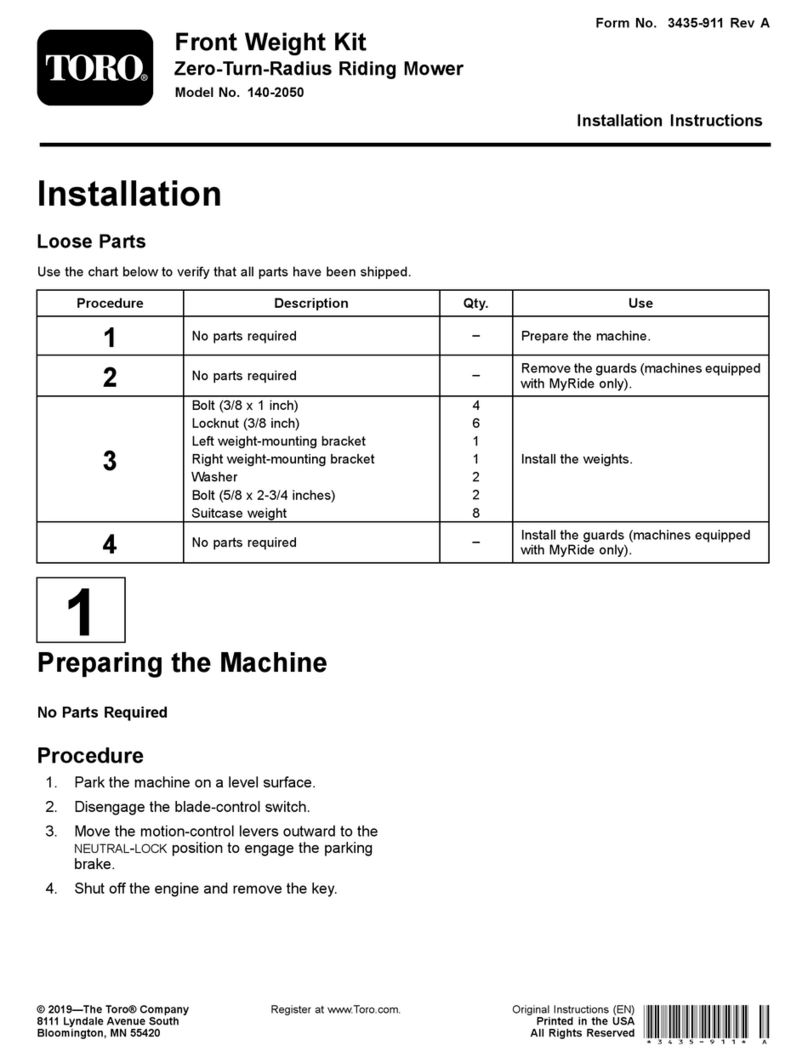 Toro 140-2050 User manual