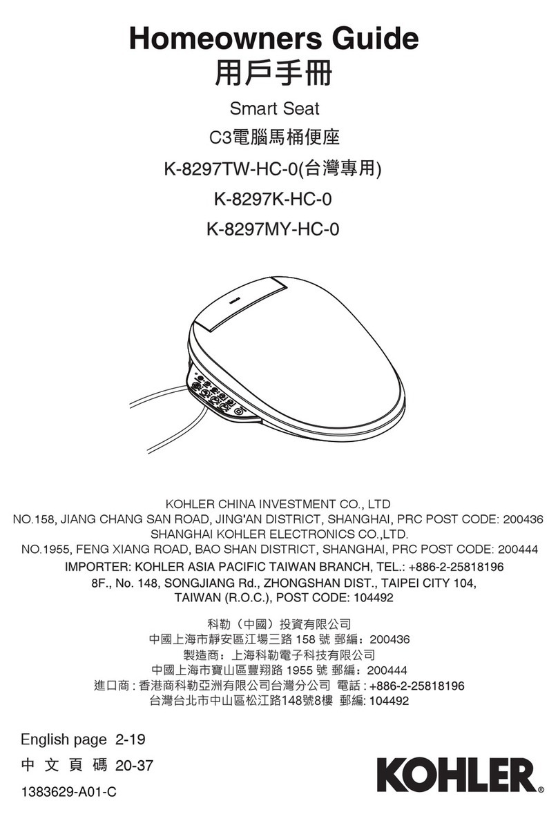 Kohler K-8297TW-HC-0 Assembly instructions