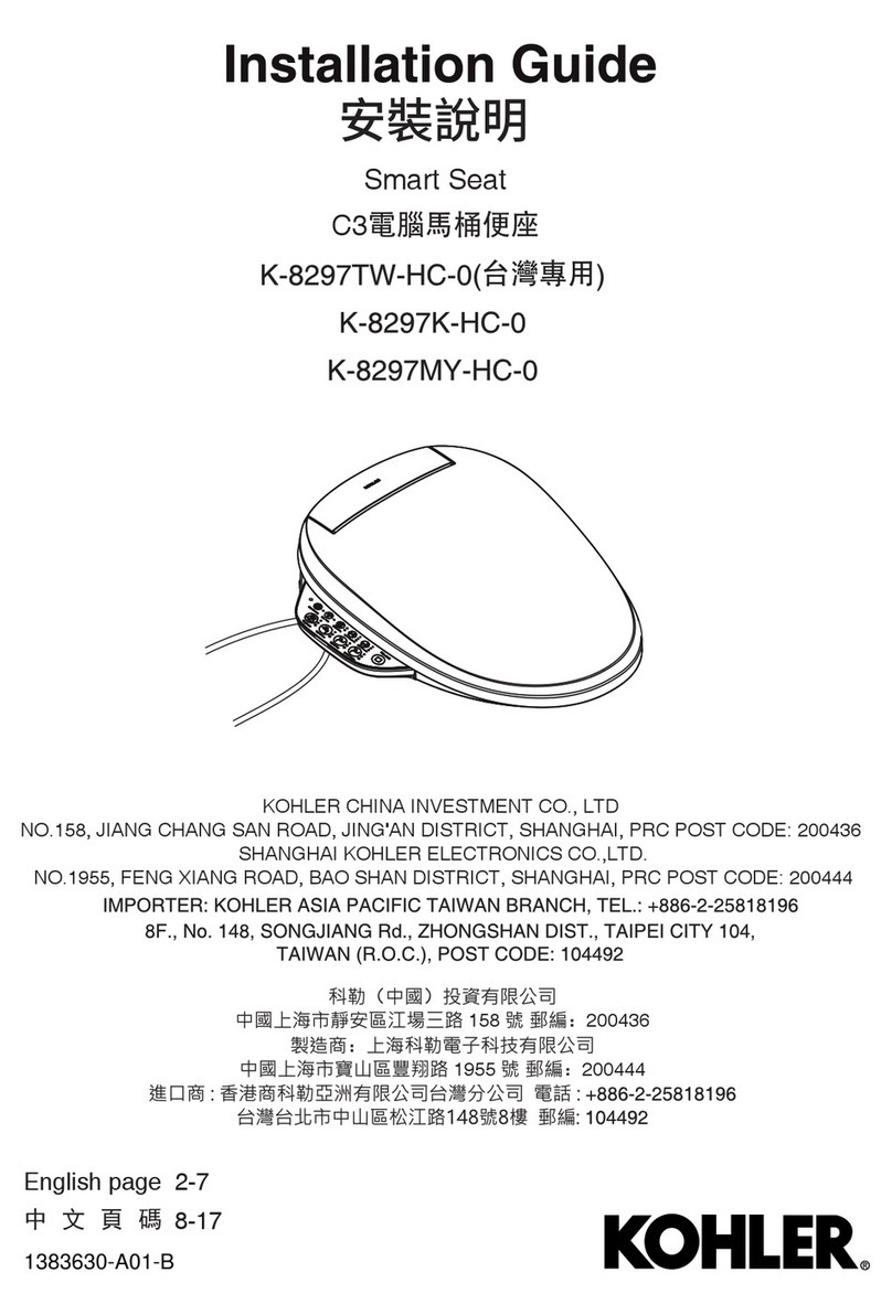Kohler K-8297TW-HC-0 User manual