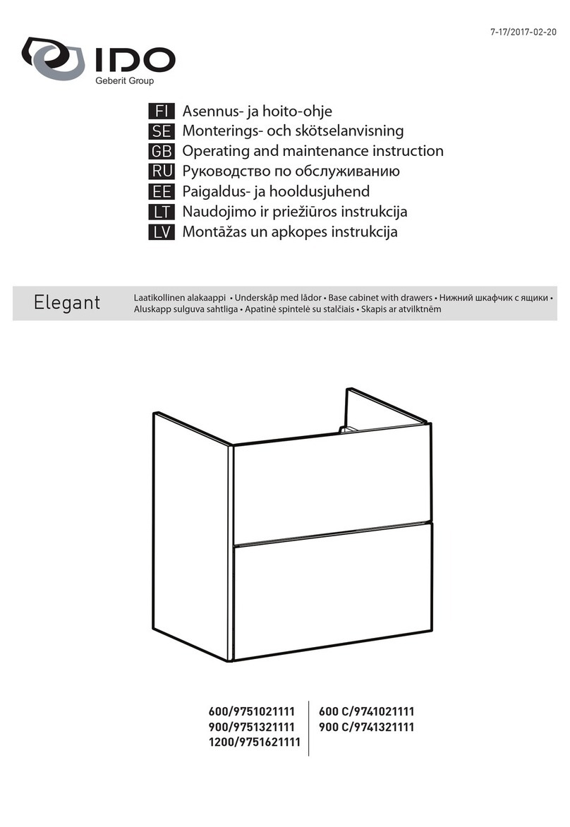 Geberit IDO 600/9751021111 Operating & Maintenance Instruction