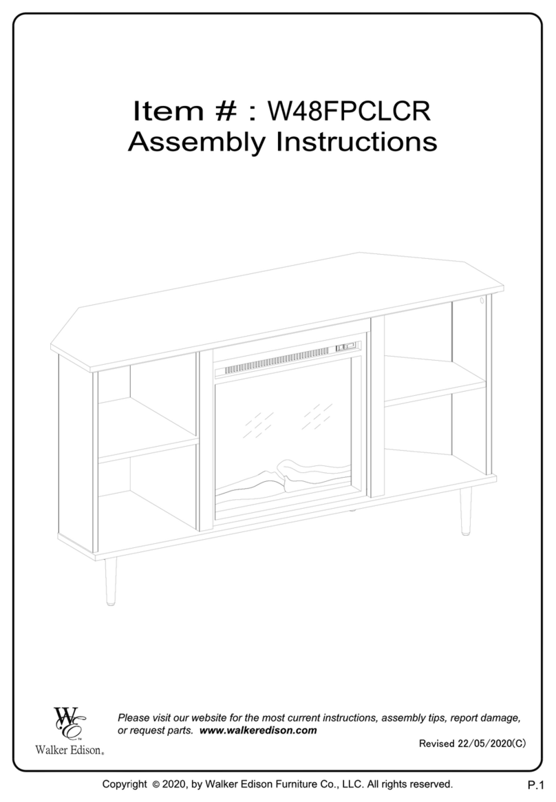 Walker Edison W48FPCLCR Assembly instructions
