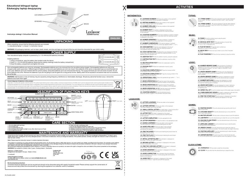 LEXIBOOK JC598i17 Series User manual