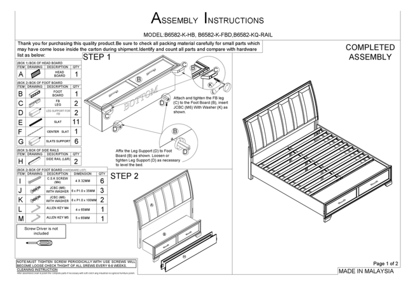LV Furniture B6582-K-HB Assembly instruction