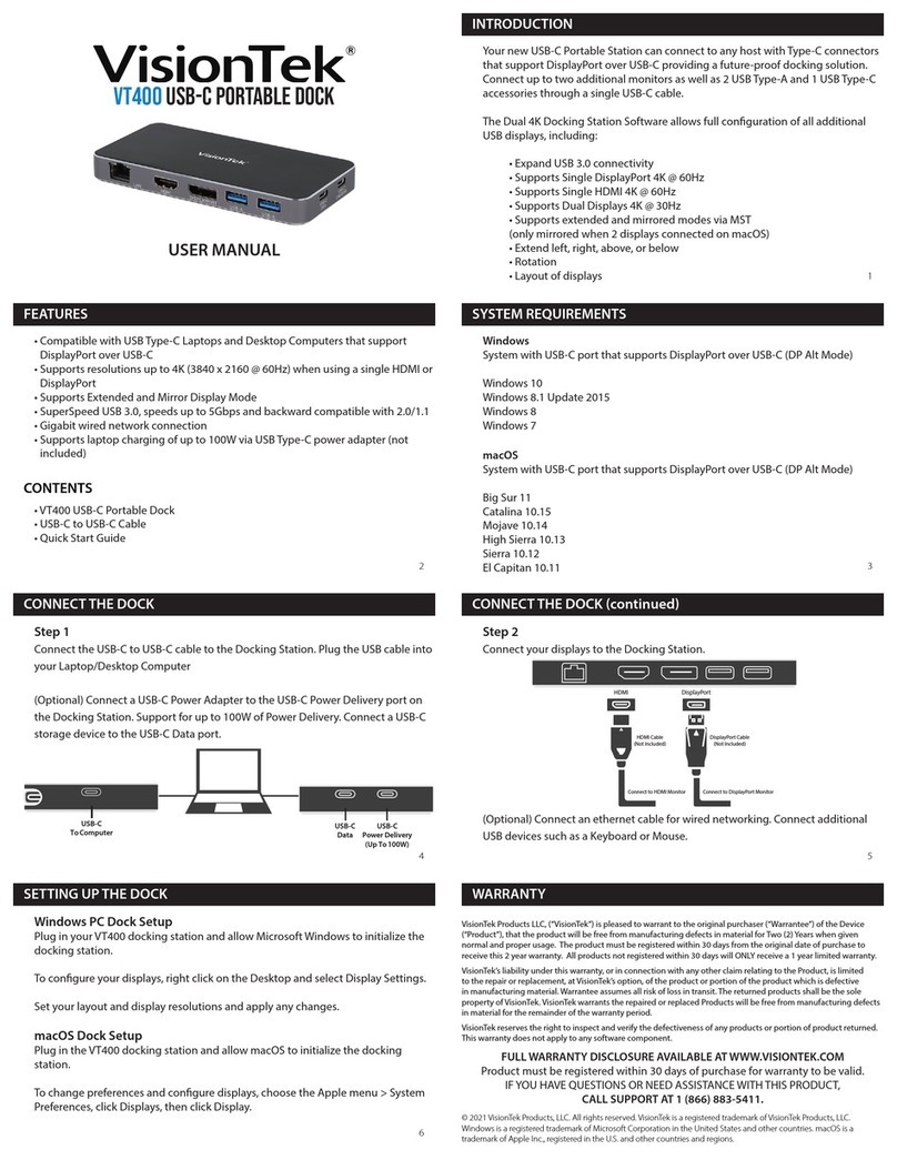 VisionTek VT400 User manual