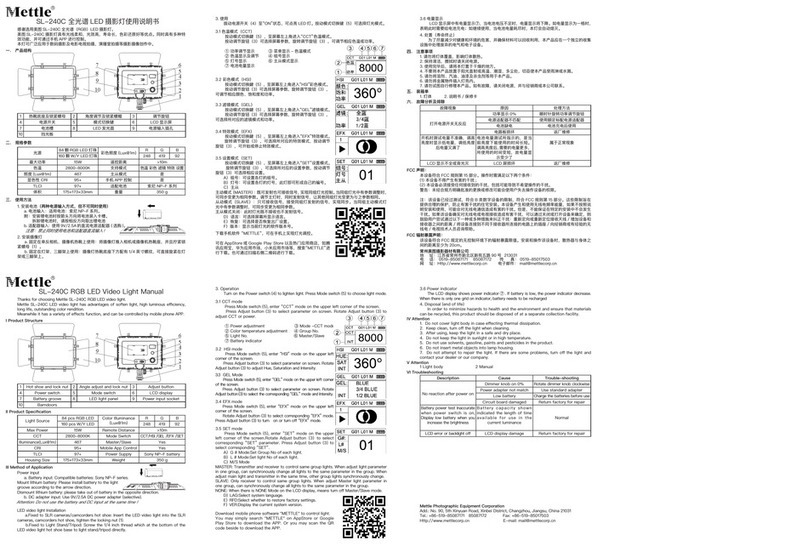 Mettle SL-240C manual