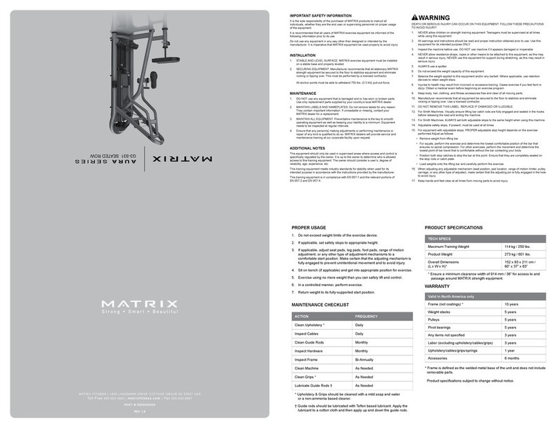 Matrix AURA Series User manual Matrix AURA Series User manual