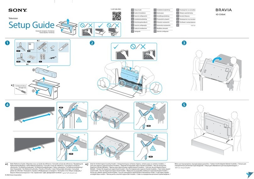 Sony Bravia KD-55X8 K Series User manual Sony Bravia KD-55X8 K Series User manual